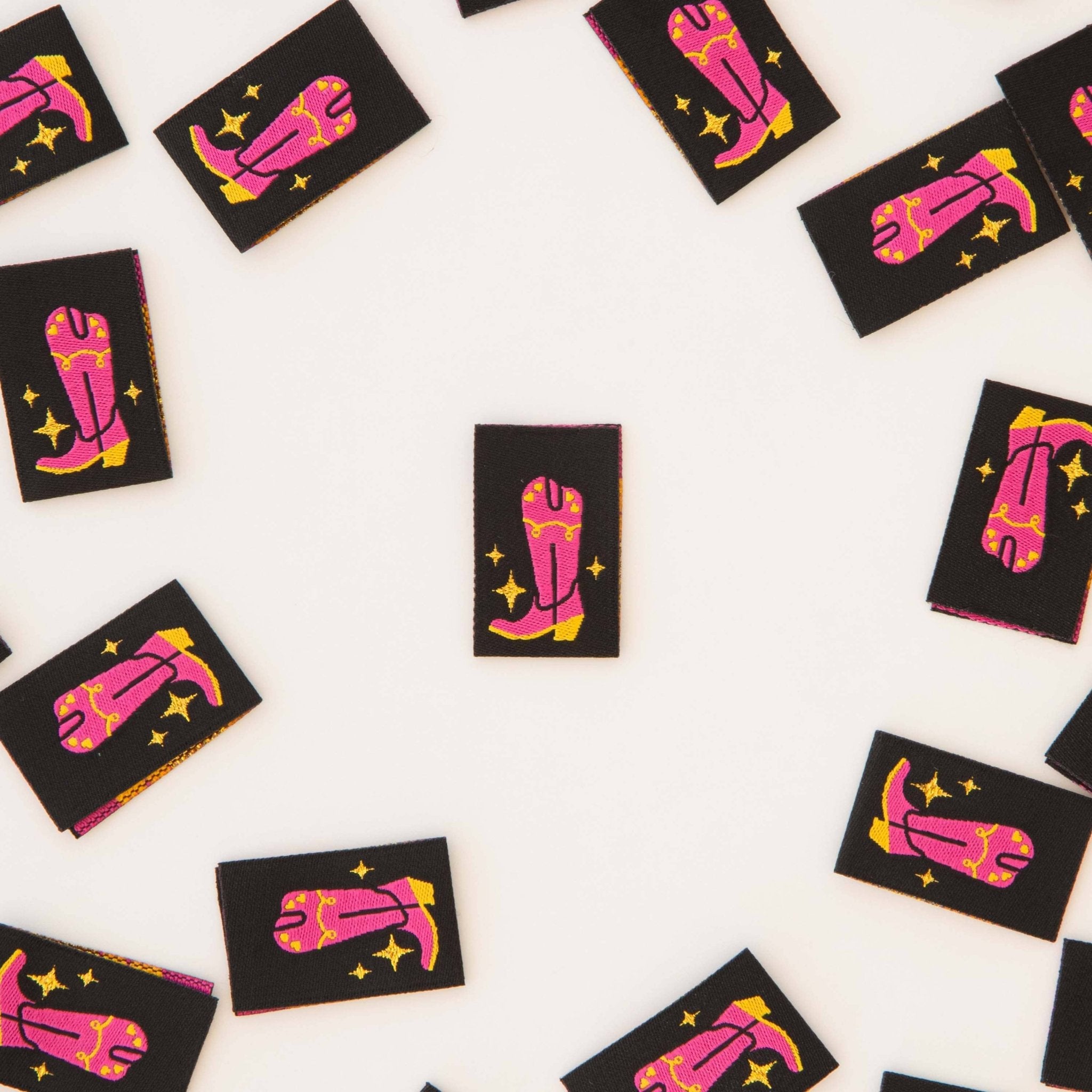 Cowboy Boot - Sewing Woven Clothing and Quilt Labels - Boho Fabrics - 