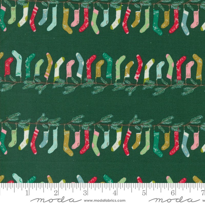 Cozy Wonderland in Pine by Moda - 100% Cotton Quilting Fabric - 45592 23 - Boho Fabrics - Quilting Cotton, Woven