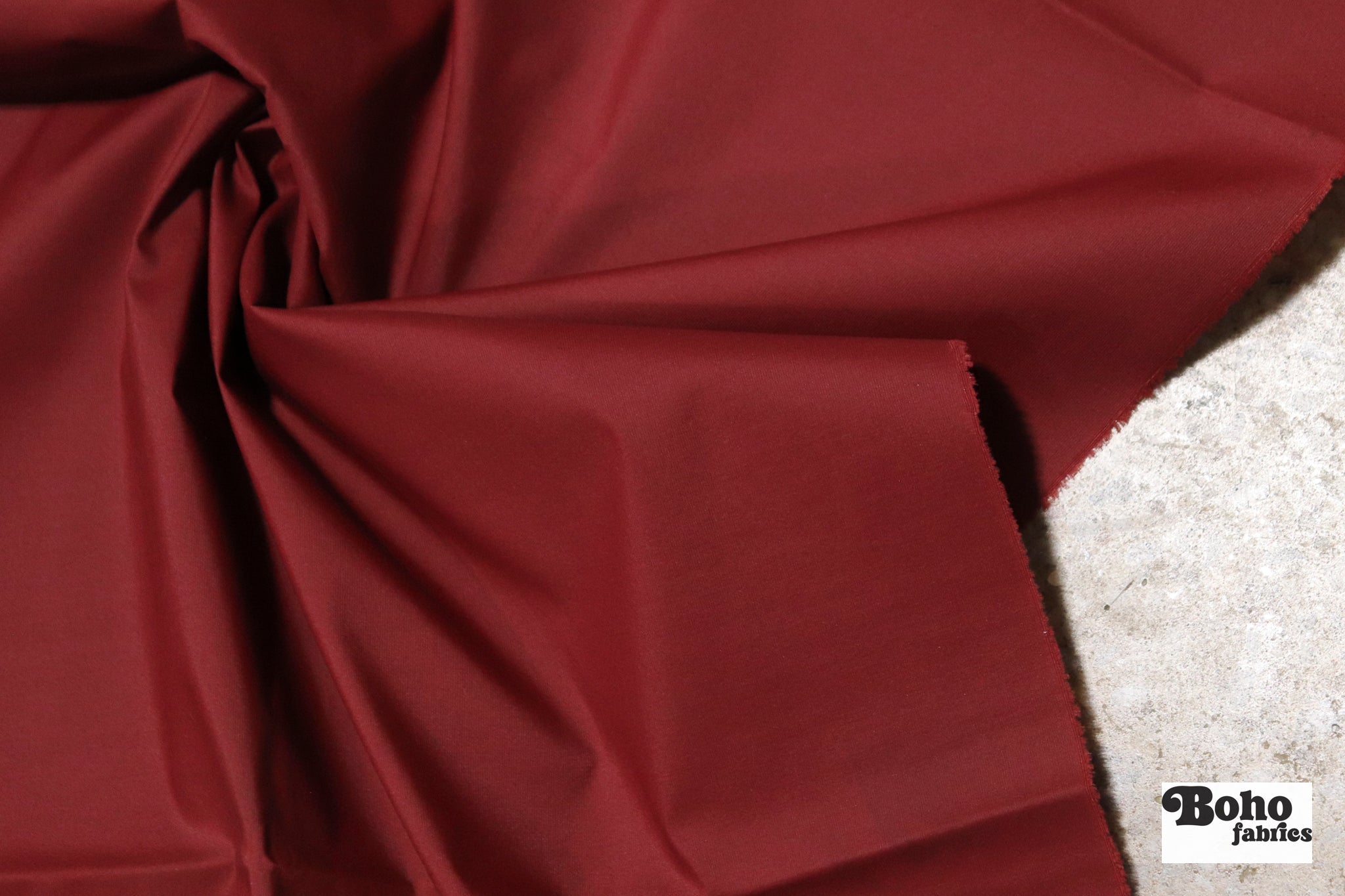 Cranberry Red Lightweight Cordura Nylon Fabric — Water - Resistant Designer Deadstock - Boho Fabrics - Performance Fabric, Woven