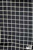 Cream & Black Grid Upholstery Woven Fabric - Boho Fabrics - Home Dec. & Upholstery Fabric