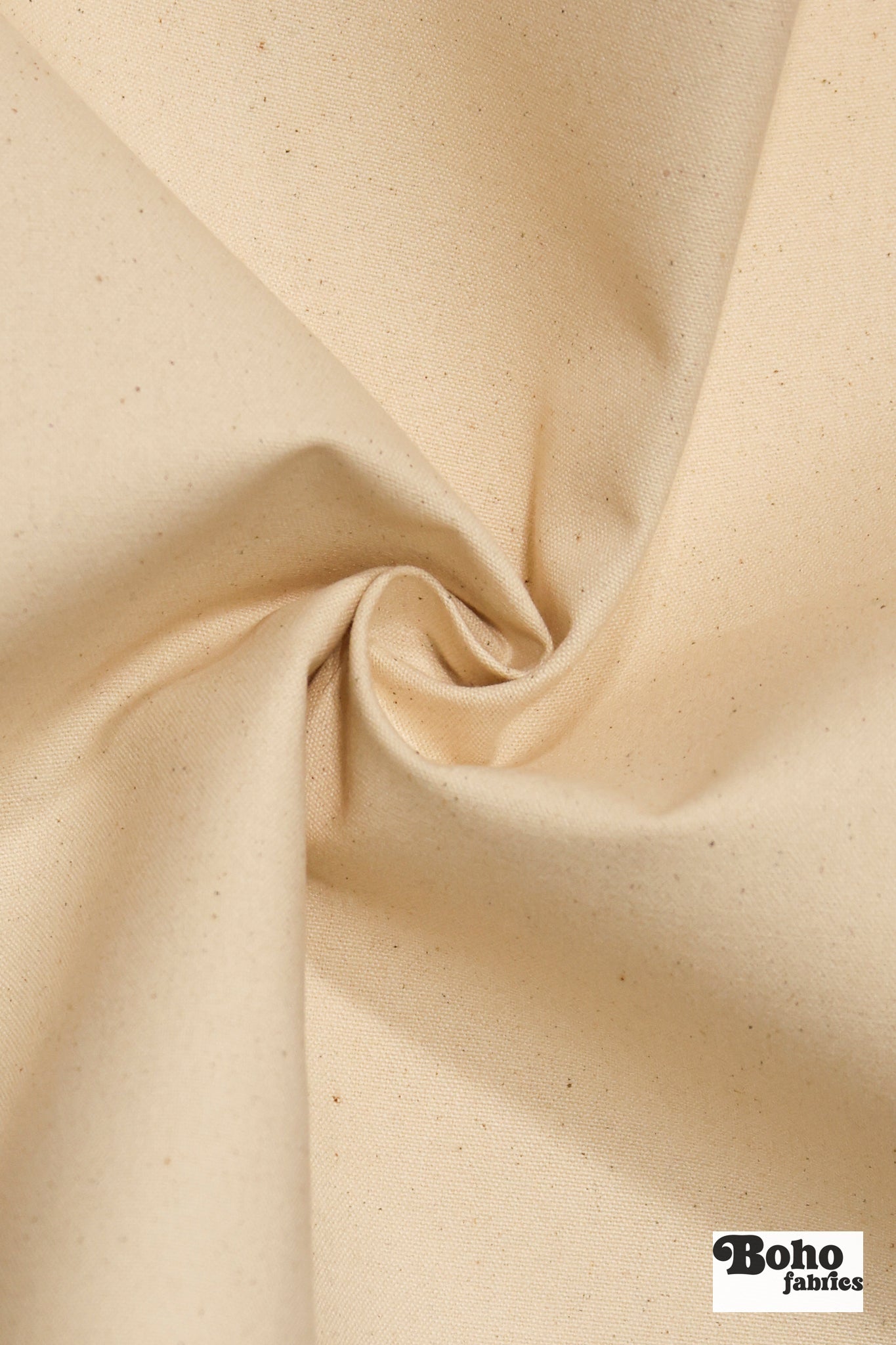 Cream, Deadstock Cotton Duck Canvas Woven Fabric - Boho Fabrics - Canvas Fabric