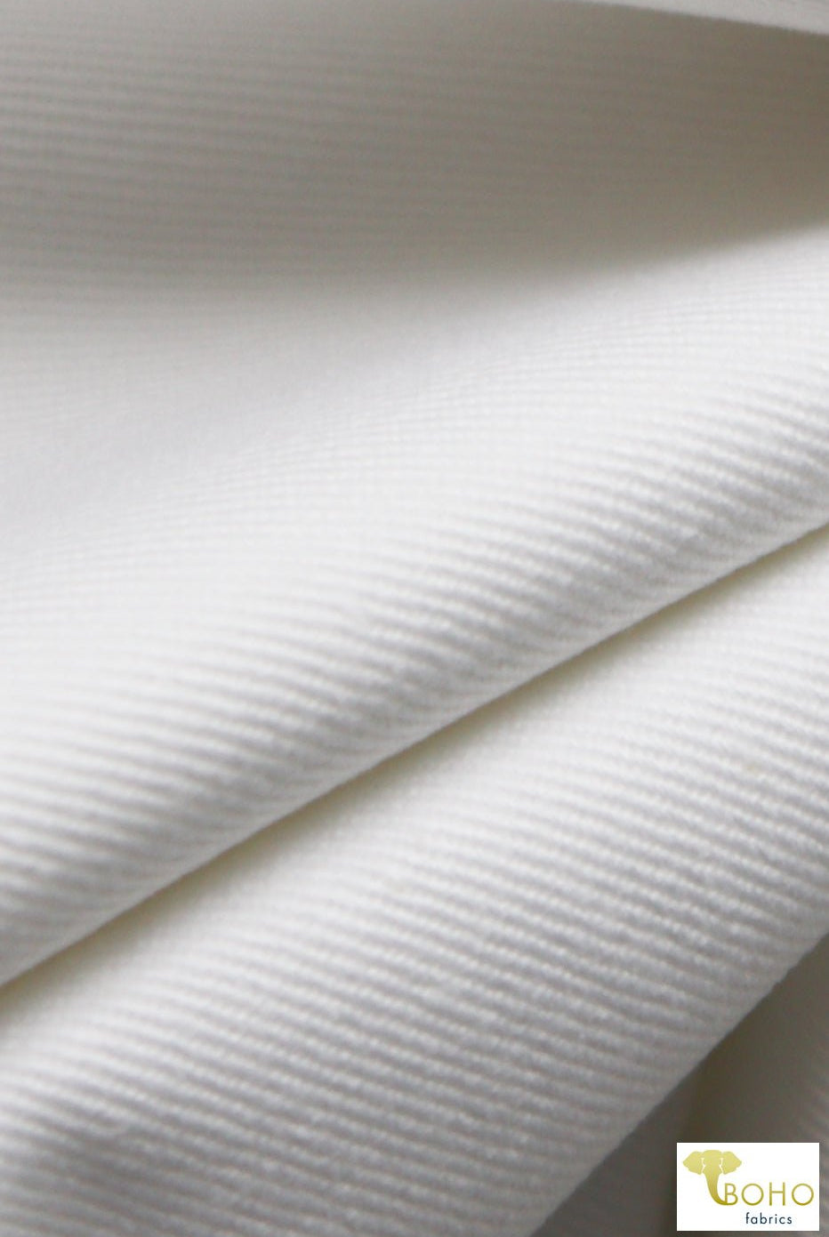 Creamy White, Twill Woven - Boho Fabrics