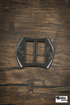 Crescent Moon – 1930s Art Deco Casein Belt & Scarf Slide Buckle | Black - Boho Fabrics - Buckles & Slides