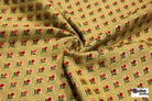 Crimson & Gold Ogee Tulips Jacquard Woven Fabric - Boho Fabrics - Jacquard, Woven