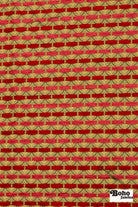 Crimson & Gold Ogee Tulips Jacquard Woven Fabric - Boho Fabrics - Jacquard, Woven