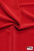 Crimson Red, Velveteen Woven Fabric - Boho Fabrics - Home Dec. & Upholstery Fabric