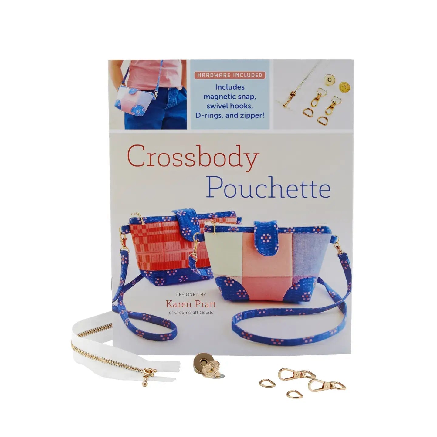 Crossbody Pouchette Kit, Hardware Included! - Boho Fabrics - 