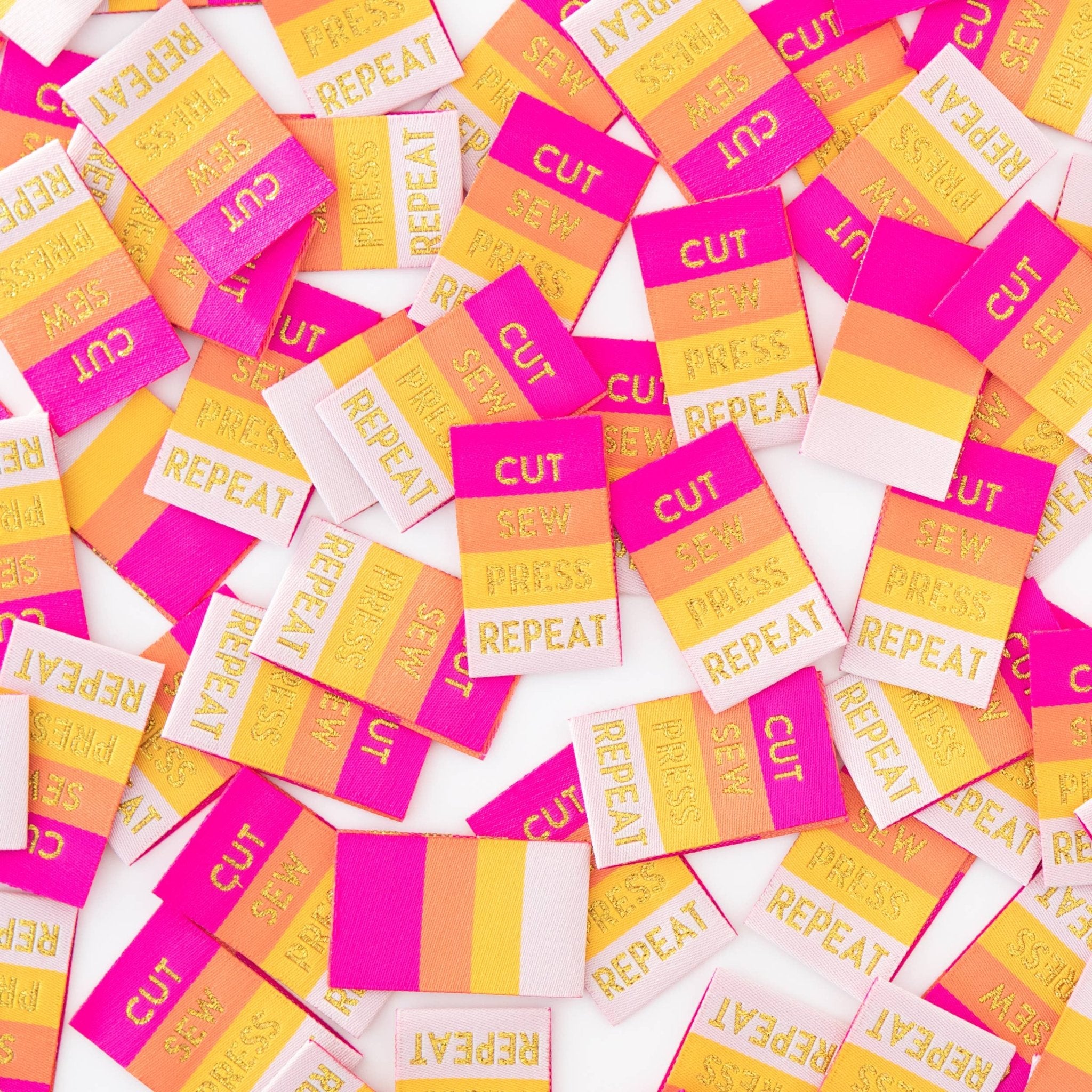 Cut Sew Press Repeat -  Sewing Woven Clothing Label Tags - Boho Fabrics - Sew - in Labels