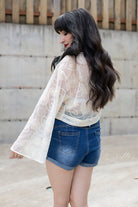 Dahlia Swirls, Ivory Embroidered Mesh. Special Occasion Fabric. - Boho Fabrics - Special Occasion Fabric