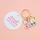 Daisy Sewing Machine Enamel Keychain - Bag Charm - Boho Fabrics - Accessories