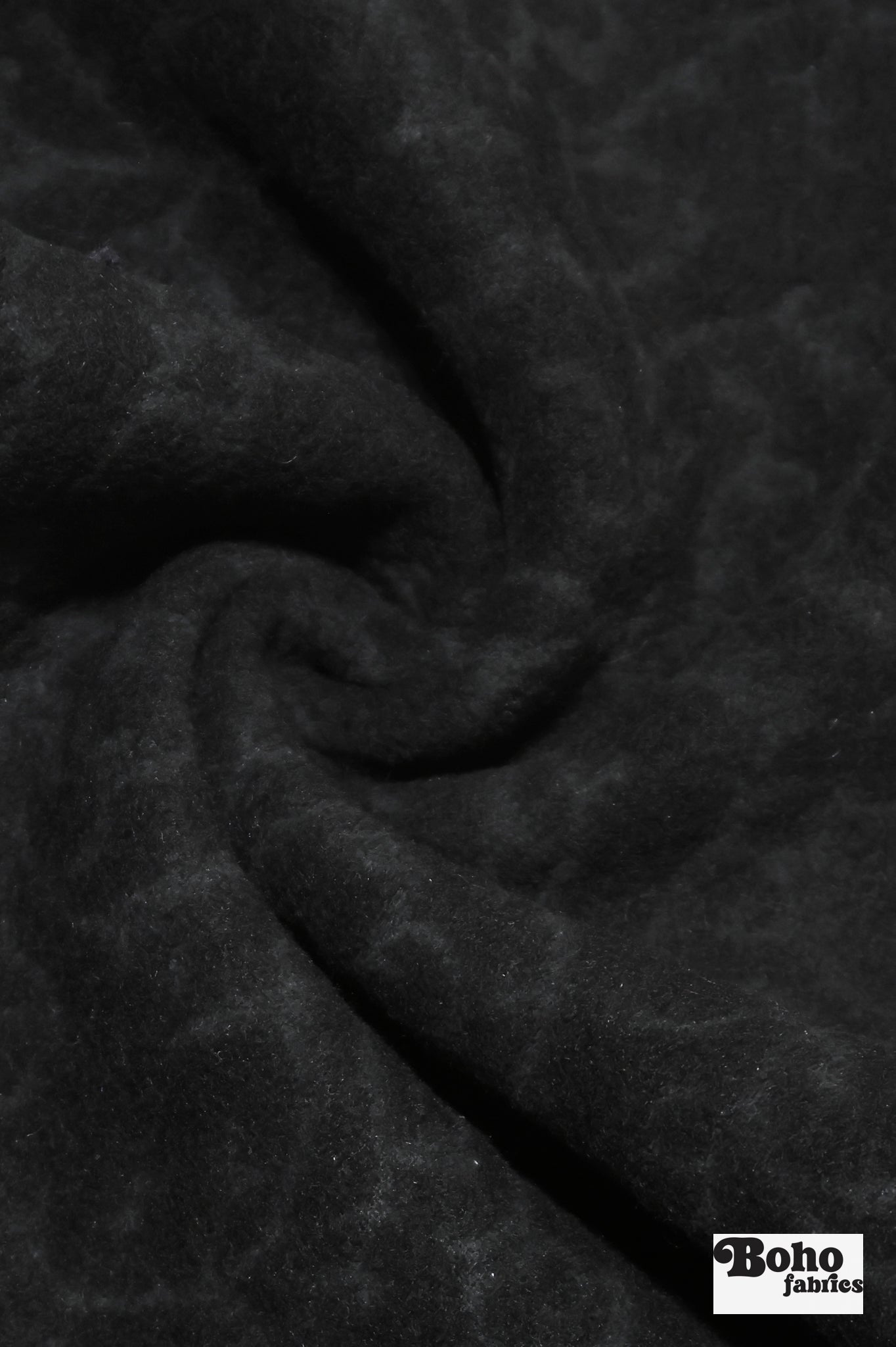 Damask Black, Embossed-Style Knit Fabric - Boho Fabrics - Wool Knit