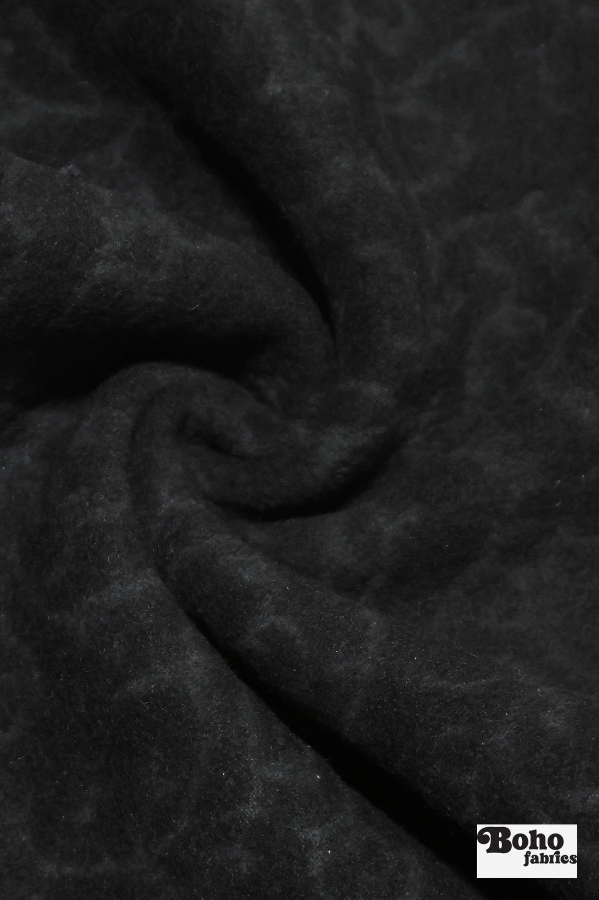 Damask Black, Embossed-Style Knit Fabric - Boho Fabrics - Wool Knit