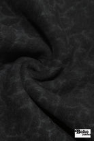 Damask Black, Embossed-Style Knit Fabric - Boho Fabrics - Wool Knit