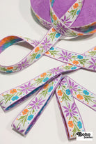 Dancing Meadow in Harvest. Vintage Jacquard Woven Trim, 1.375" TRIM - 087 - Boho Fabrics - Trims