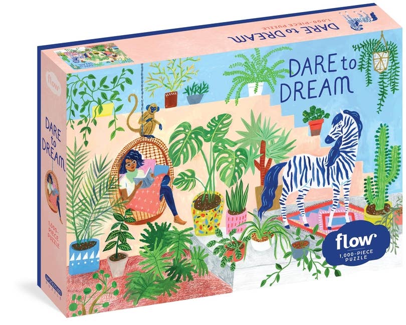 Dare To Dream 1,000 - Piece Jigsaw Puzzle - Boho Fabrics - Books