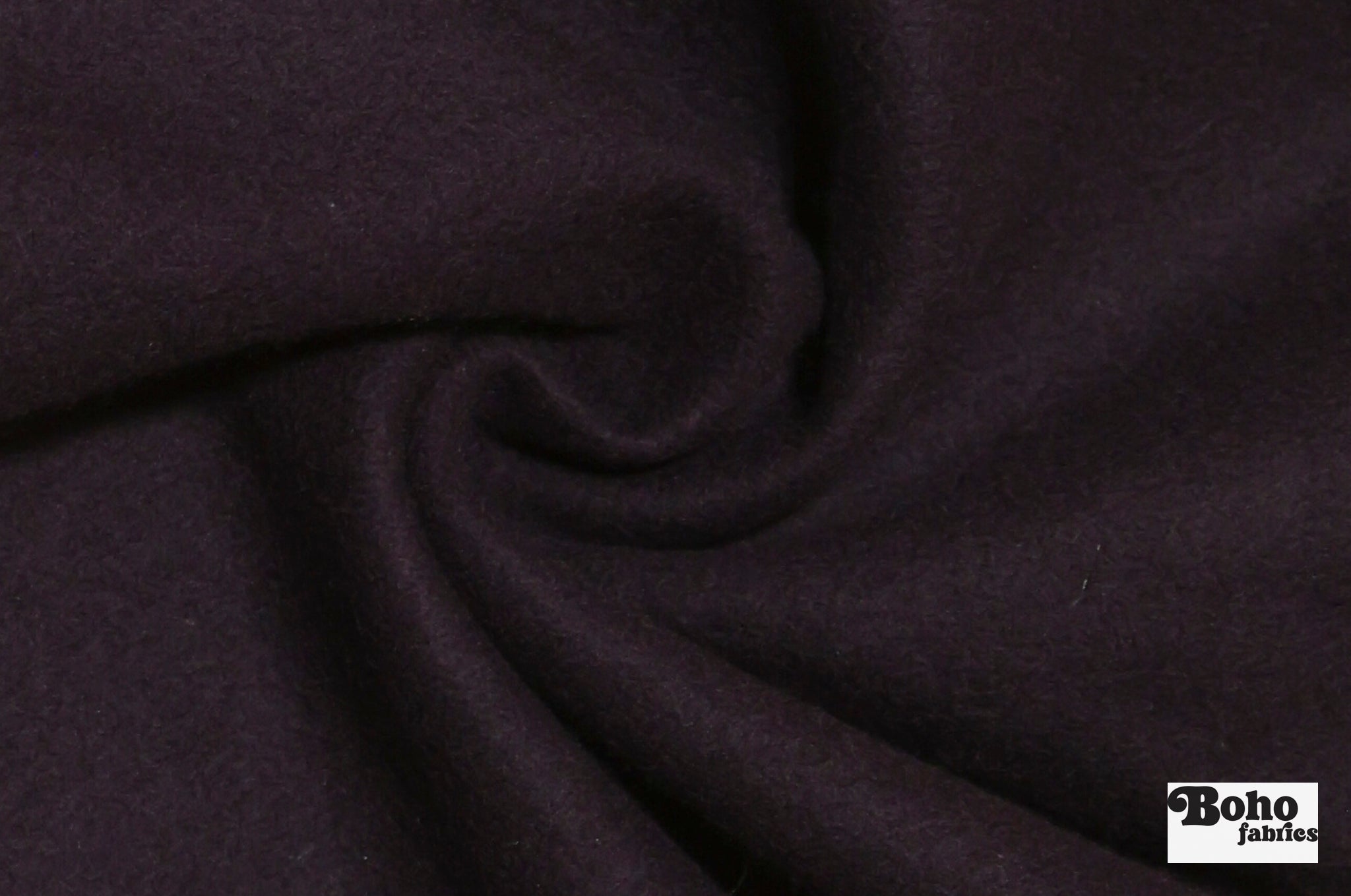 Dark Amethyst Purple Wool Coating Woven Fabric - Boho Fabrics - Wool Coating, Woven