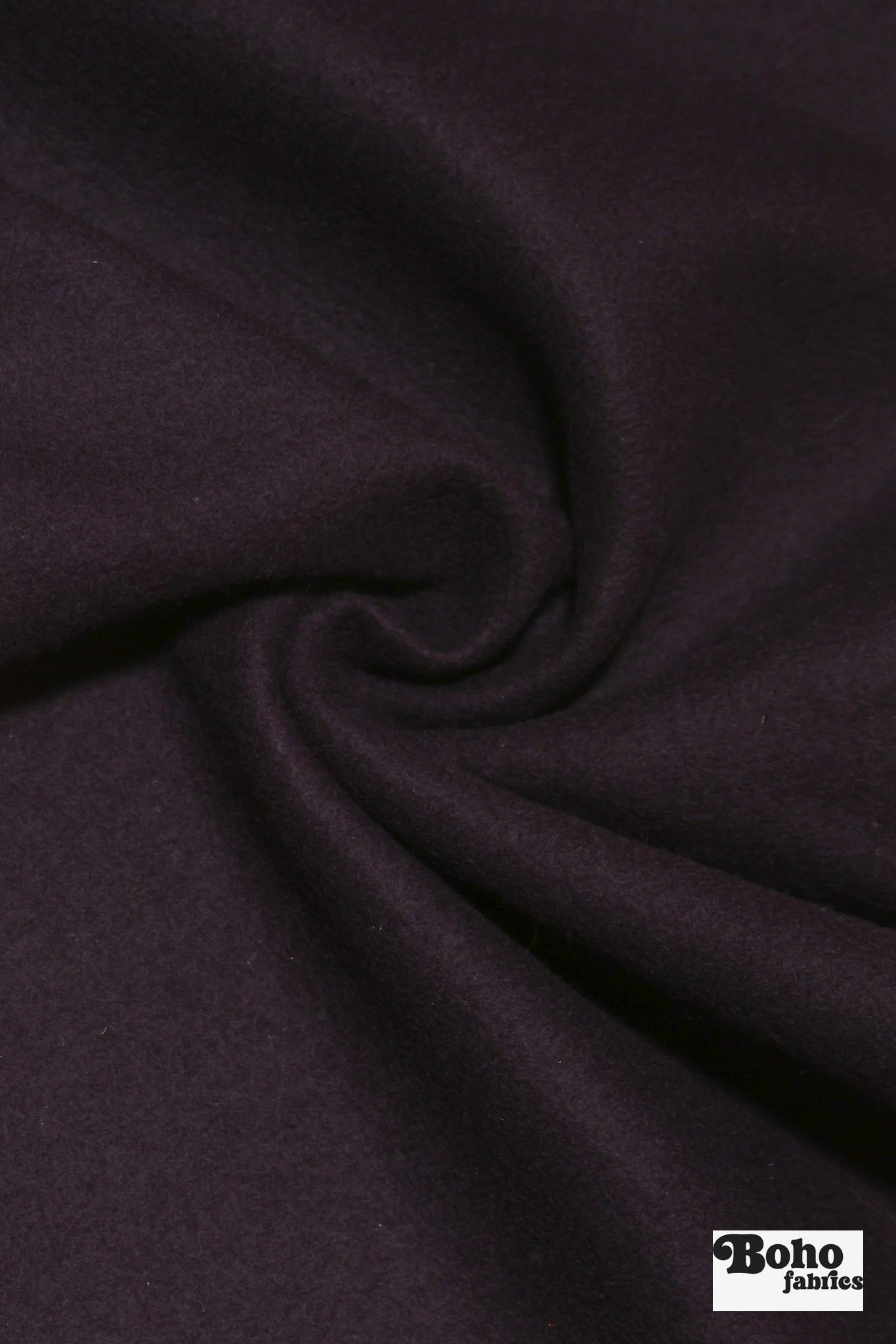 Dark Amethyst Purple Wool Coating Woven Fabric - Boho Fabrics - Wool Coating, Woven