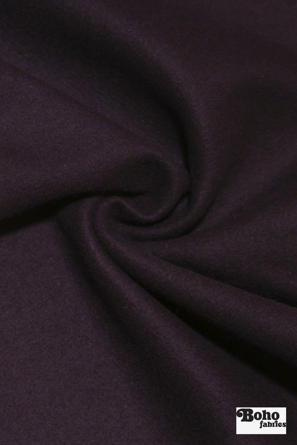 Dark Amethyst Purple Wool Coating Woven Fabric - Boho Fabrics - Wool Coating, Woven