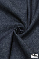 Dark Blue Cotton Denim Woven Fabric - Boho Fabrics - Twill, Woven