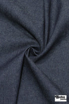 Dark Blue Cotton Denim Woven Fabric - Boho Fabrics - Twill, Woven