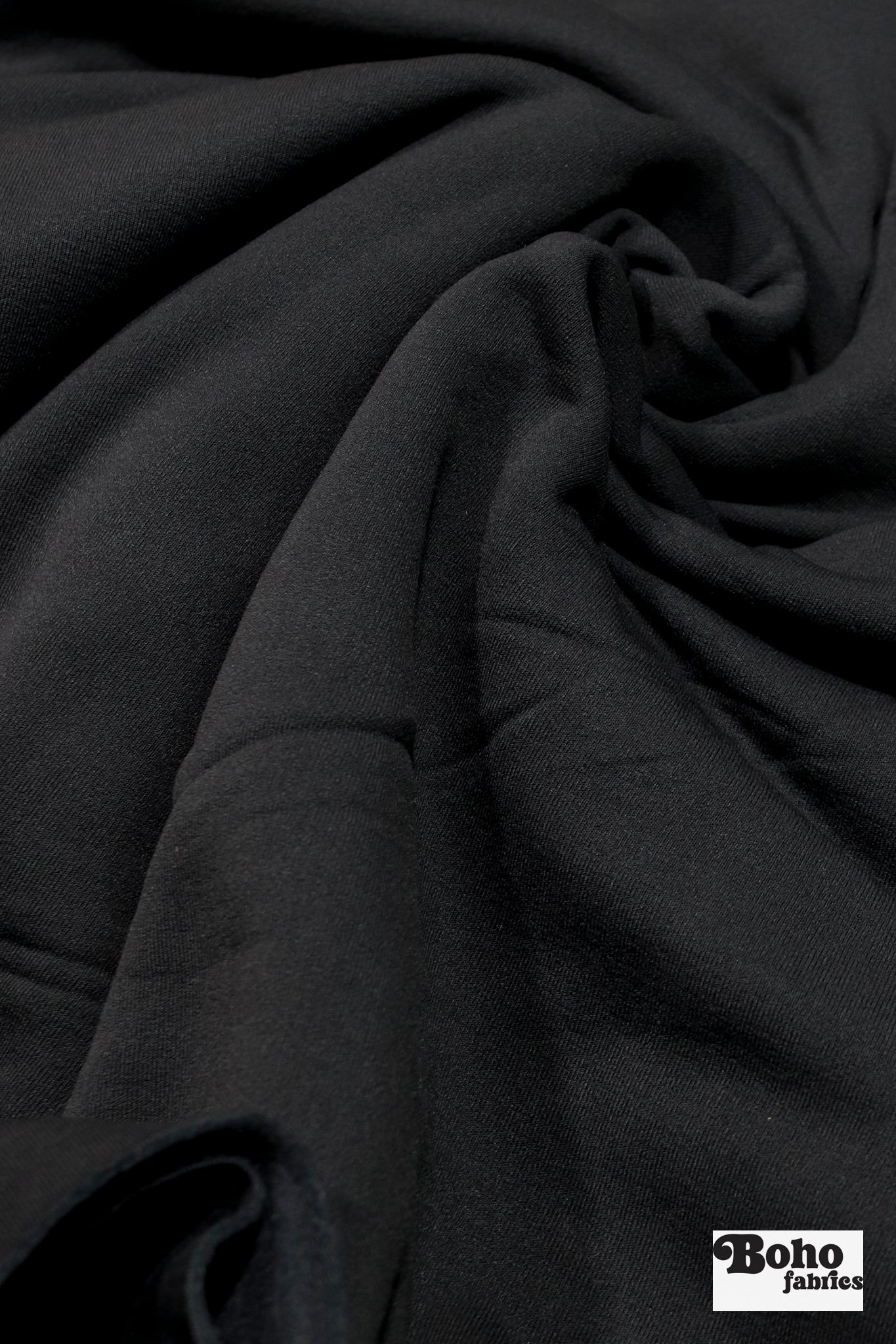 Dark Charcoal Gray, Power Stretch Pro Fleece - Backed Performance Fabric - Boho Fabrics - Performance Fabrics