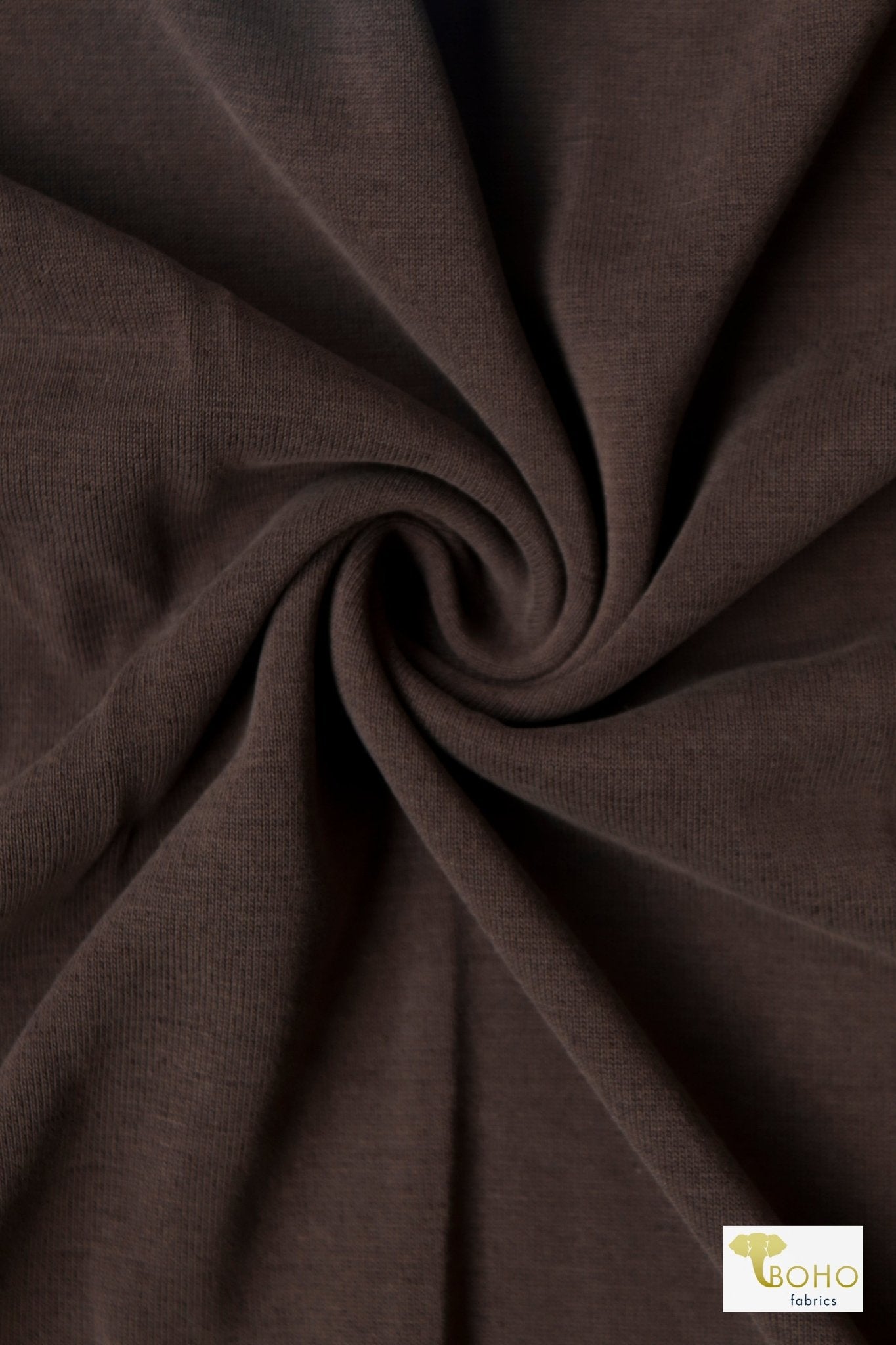 Dark Chocolate, Solid Cupro Knit Fabric - Boho Fabrics - Cupro, Knit Fabric