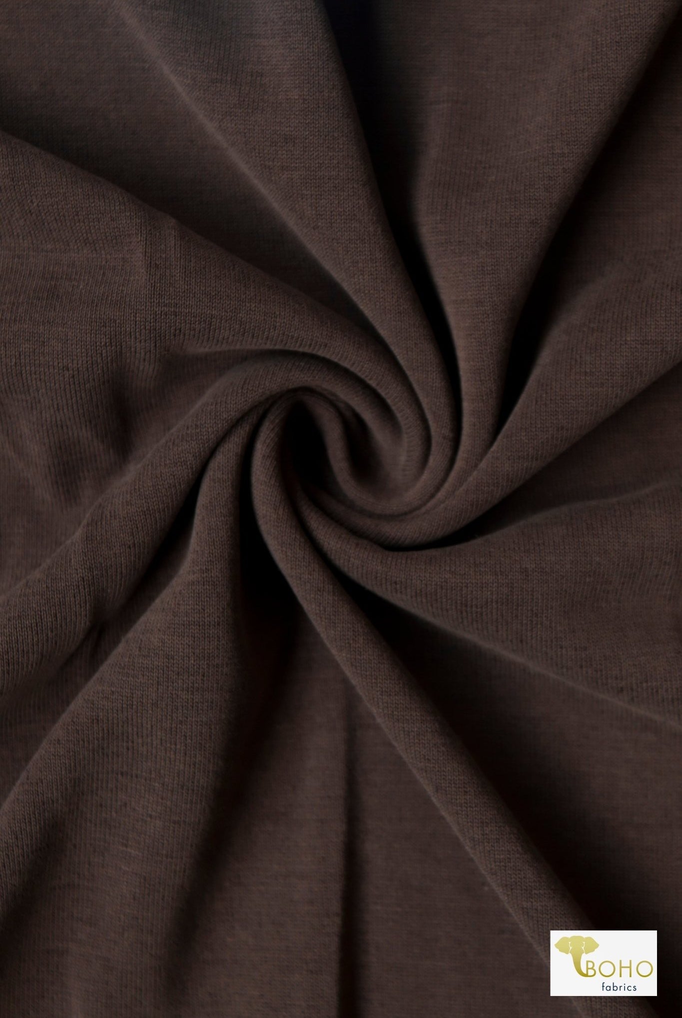 Dark Chocolate, Solid Cupro Knit Fabric - Boho Fabrics - Cupro, Knit Fabric