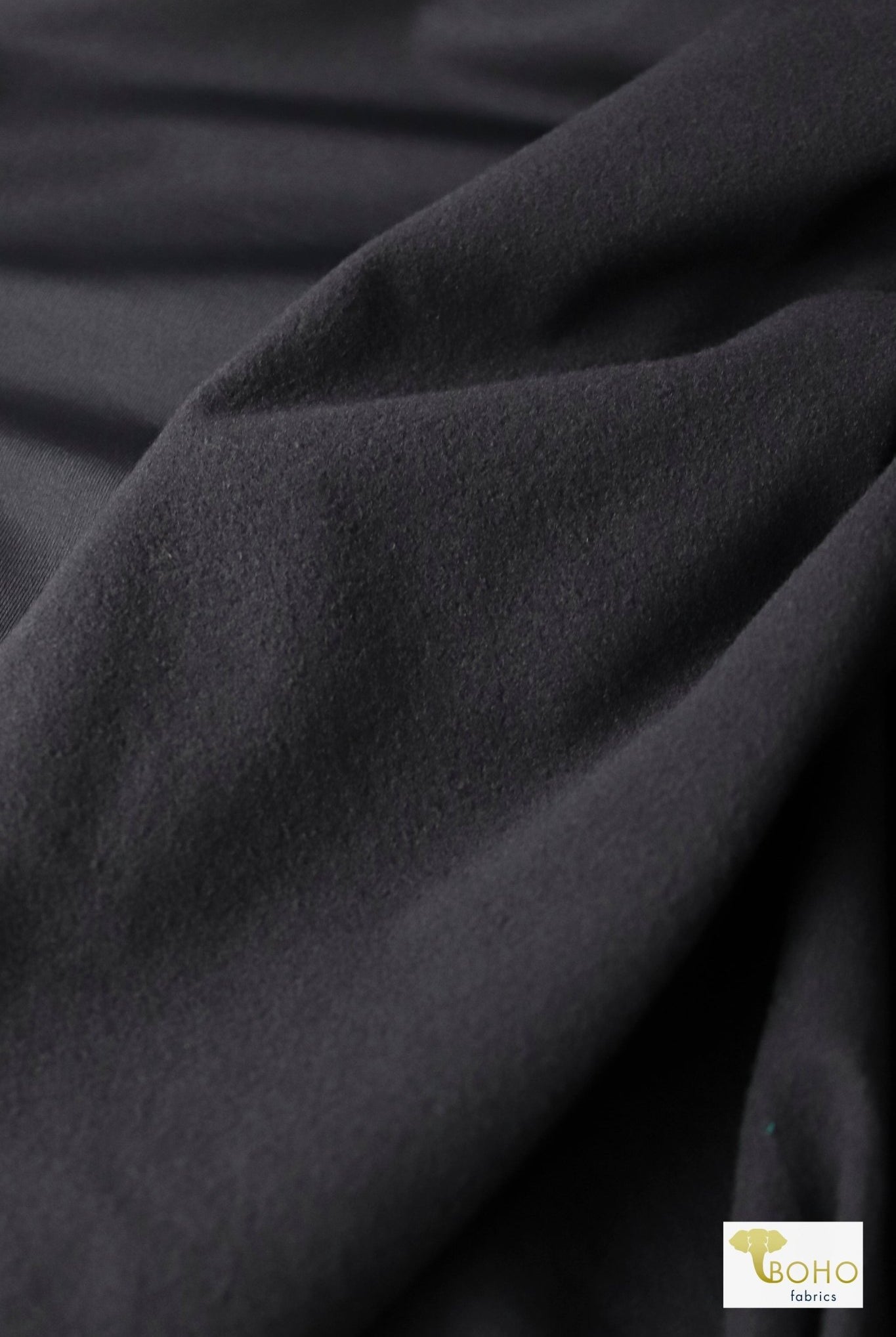 Dark Gray, Fleece Backed, Athletic Knit - Boho Fabrics
