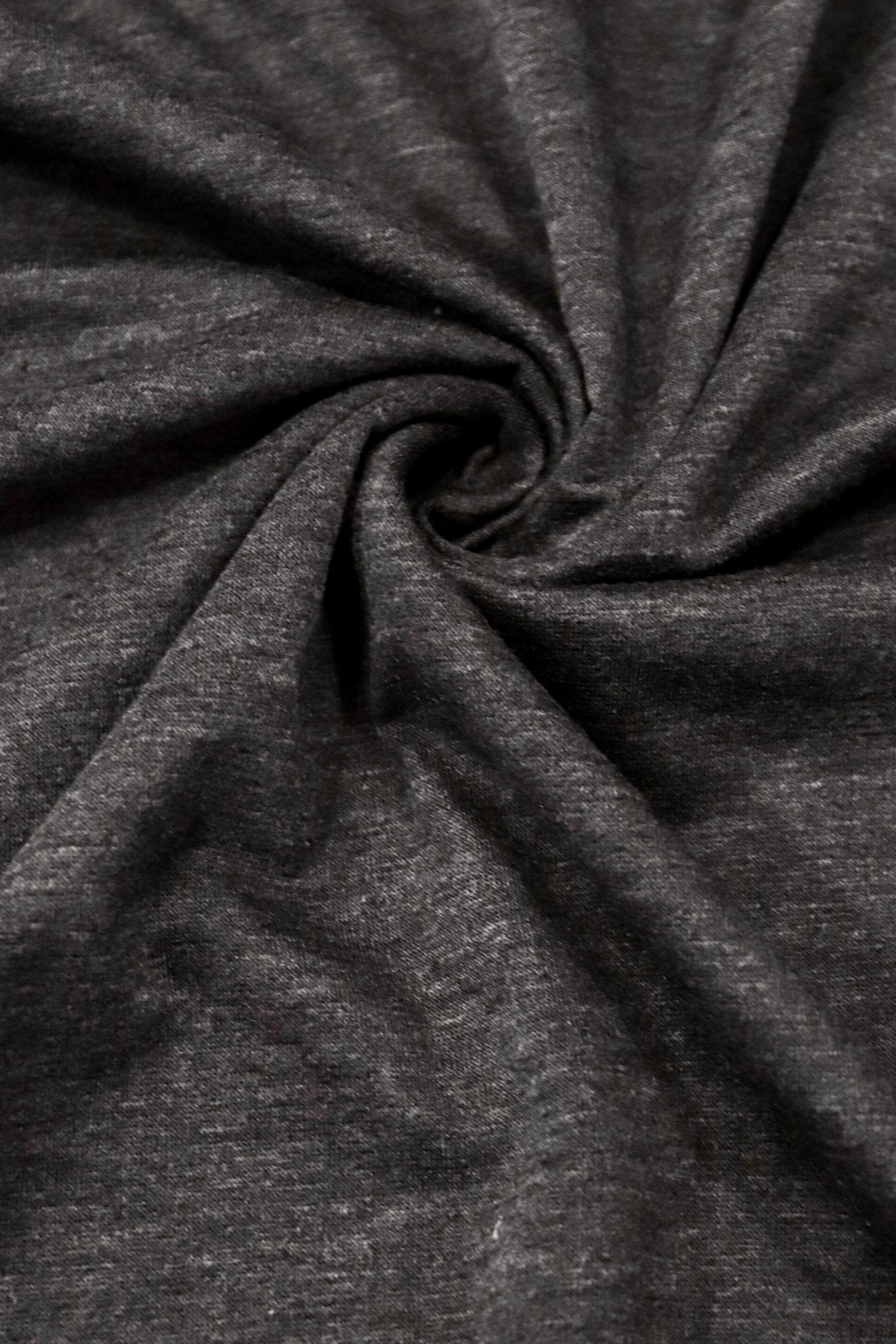 Dark Gray, French Terry Solid Knit - Boho Fabrics
