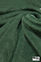 Dark Green, Classic Double - Velour High Loft Fleece Fabric by Polartec *2nds* - Boho Fabrics - Performance Fabrics