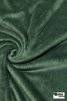 Dark Green, Classic Double - Velour High Loft Fleece Fabric by Polartec *2nds* - Boho Fabrics - Performance Fabrics