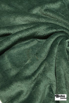 Dark Green, Classic Double - Velour High Loft Fleece Fabric by Polartec *2nds* - Boho Fabrics - Performance Fabrics