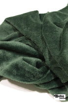 Dark Green, Classic Double - Velour High Loft Fleece Fabric by Polartec *2nds* - Boho Fabrics - Performance Fabrics