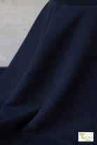 Dark Navy Blue, Thermal Knit - Boho Fabrics