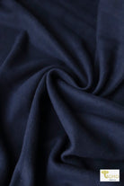 Dark Navy, Brushed Hacci Sweater Knit - Boho Fabrics