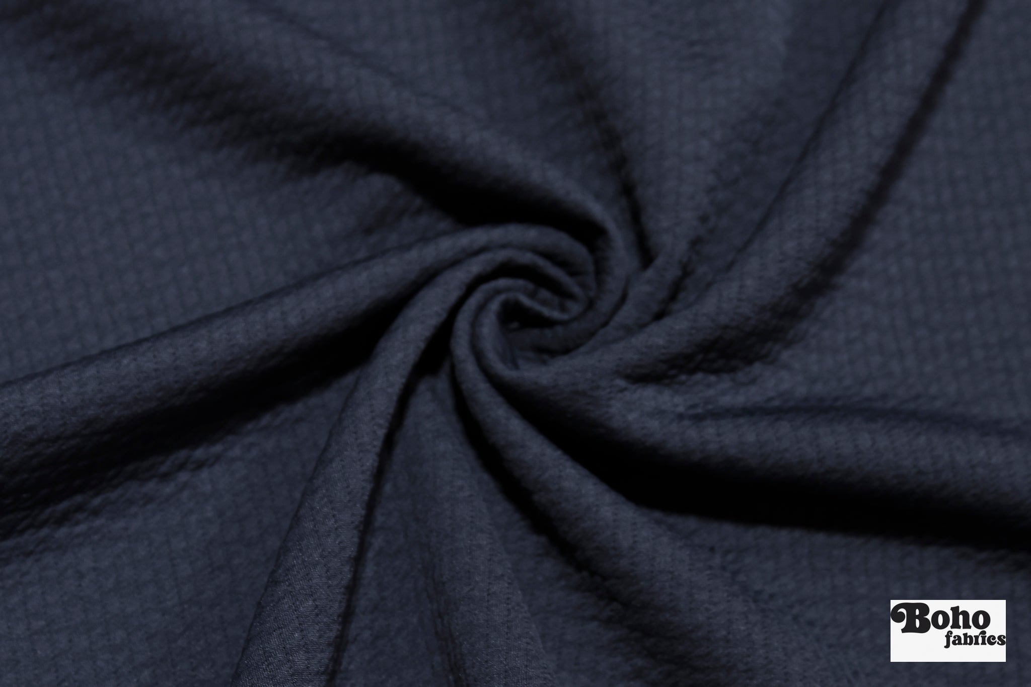 Dark Navy, Polartec Power Air. Insulating Eco-Friendly, Performance Knit Fabric - Boho Fabrics - Performance Fabrics