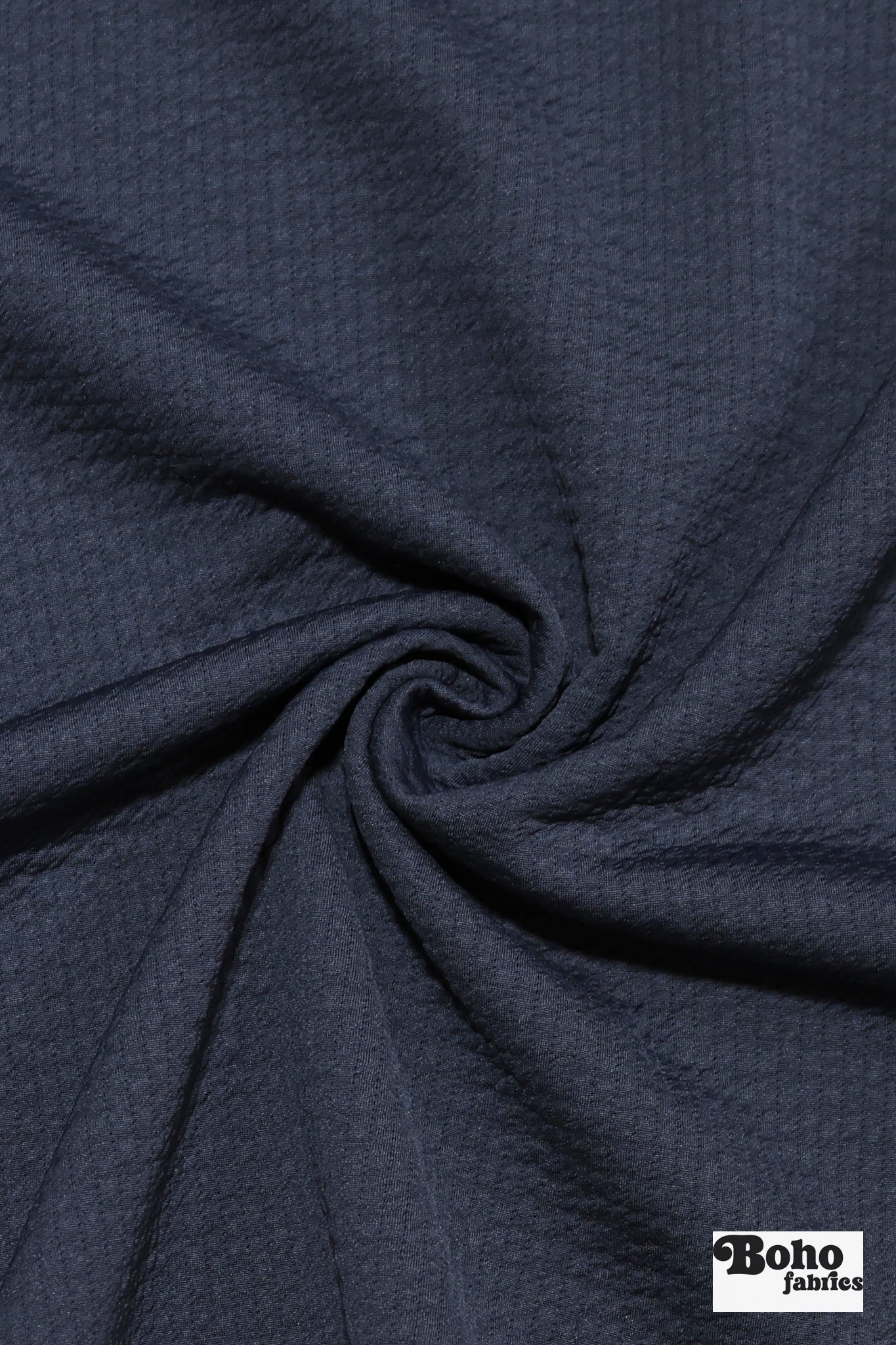 Dark Navy, Polartec Power Air. Insulating Eco-Friendly, Performance Knit Fabric - Boho Fabrics - Performance Fabrics