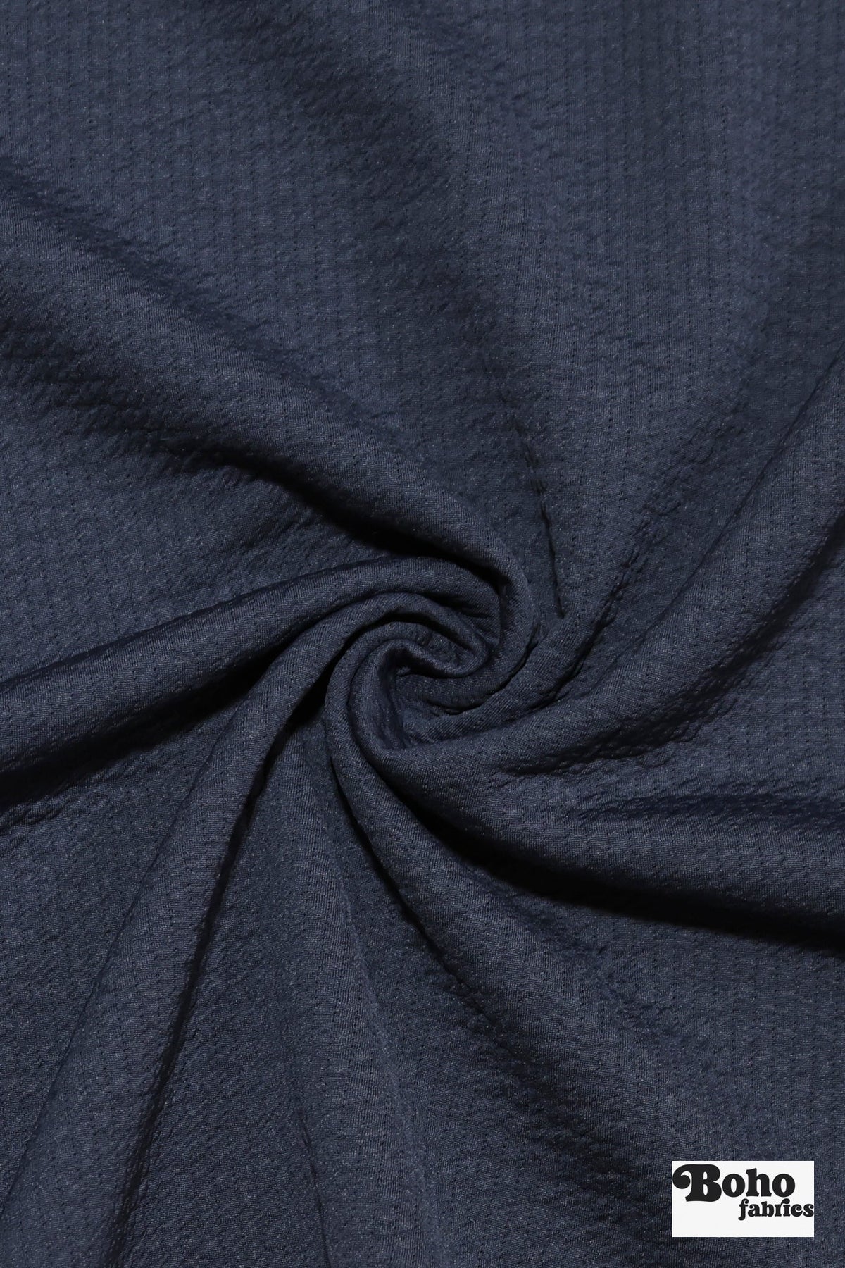Dark Navy, Polartec Power Air. Insulating Eco-Friendly, Performance Knit Fabric - Boho Fabrics - Performance Fabrics