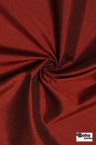 Dark Red Slub Satin Woven Fabric - Boho Fabrics - Special Occasion Fabric