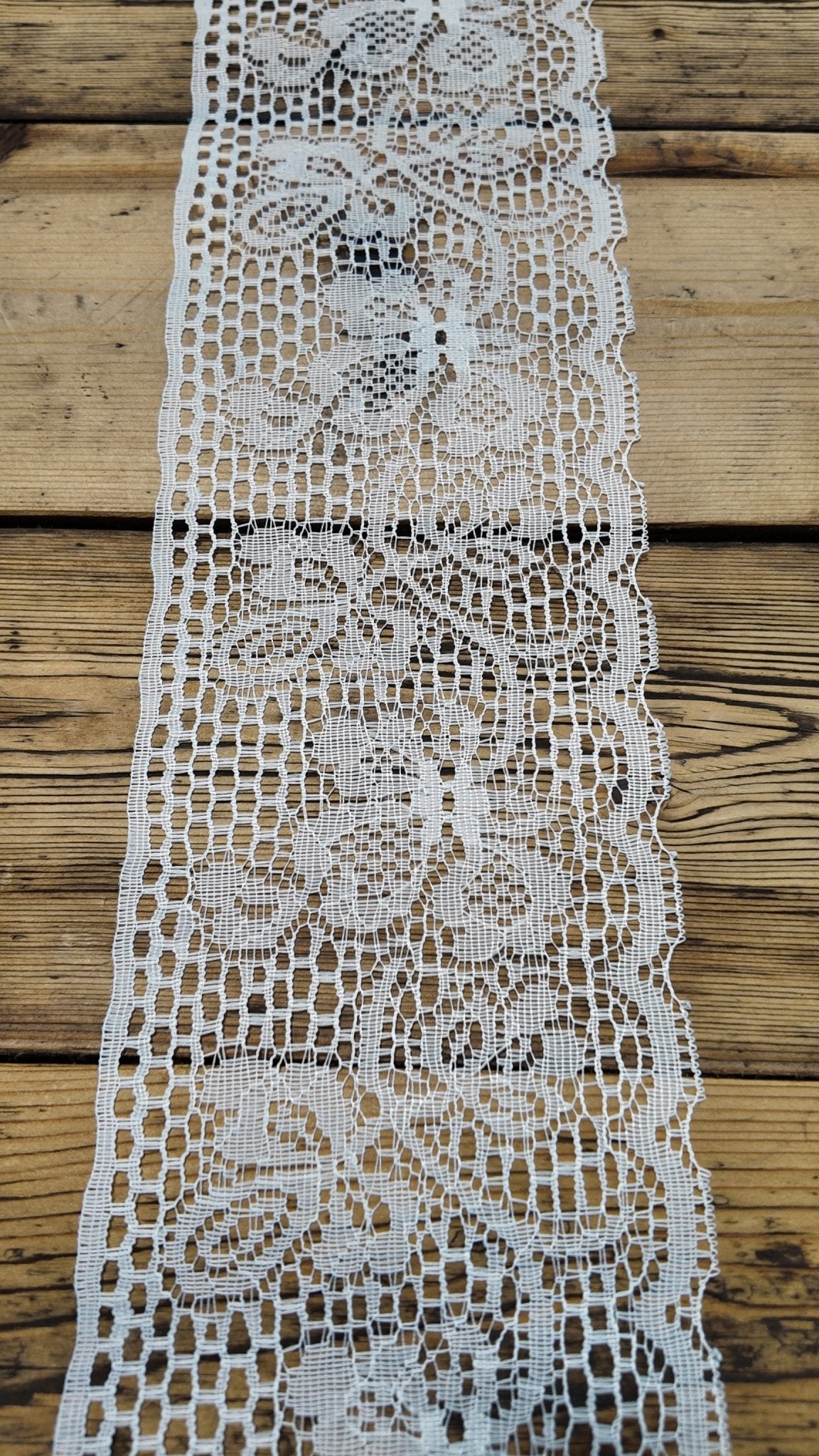 Darling White Vintage Lace Trim, 4” Sold by the Yard (Trim - 096) - Boho Fabrics - Trims