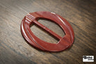 Deco Darling – 1930s Art Deco Casein Belt & Scarf Slide Buckle | Maroon - Boho Fabrics - Buckles & Slides