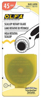 Decorative 45mm Scallop Blade by Olfa - Boho Fabrics - Cutting Supplies