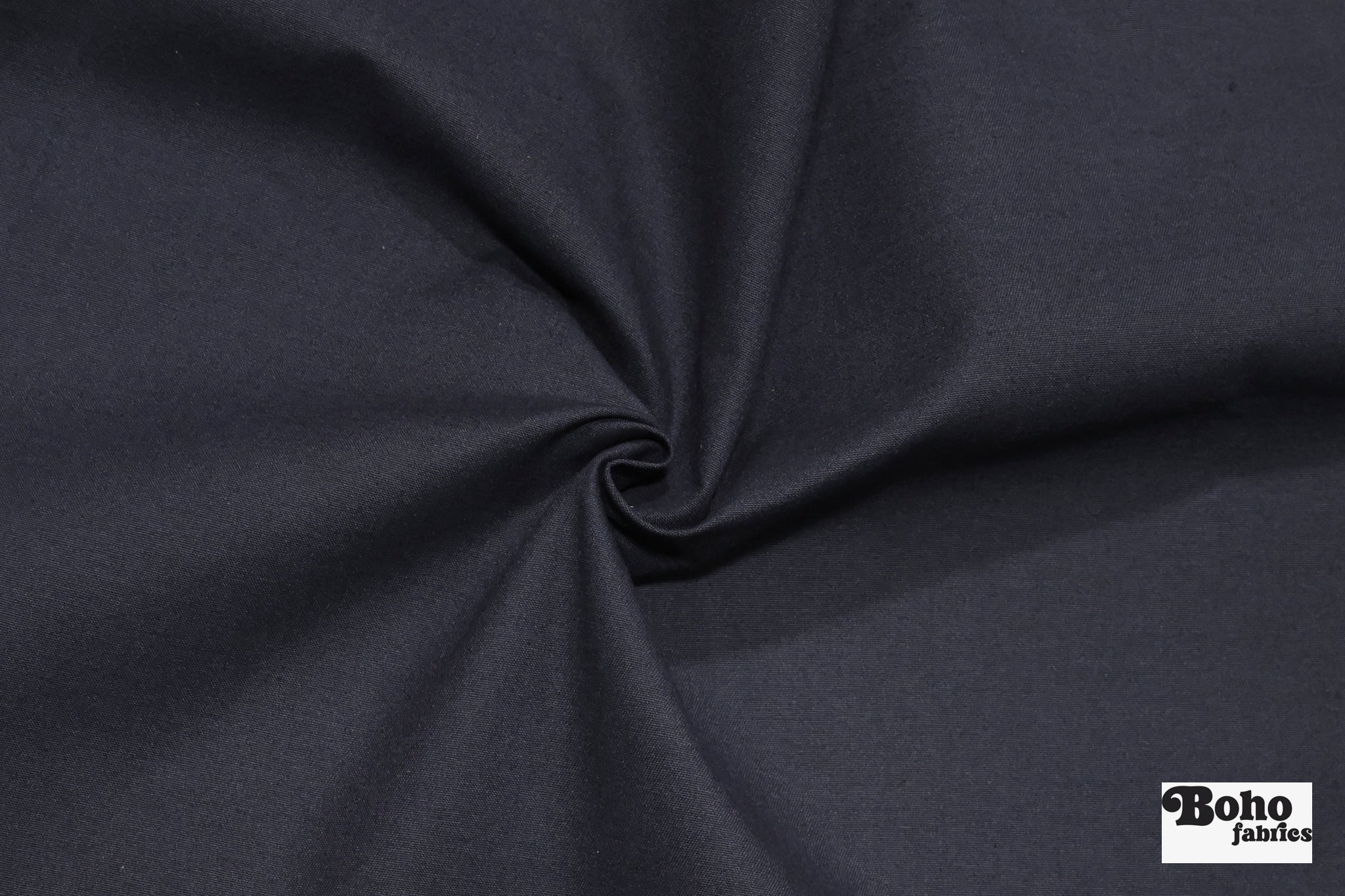 Deep Nautical Blue, Deadstock Cotton Canvas Woven Fabric - Boho Fabrics - Canvas Fabric