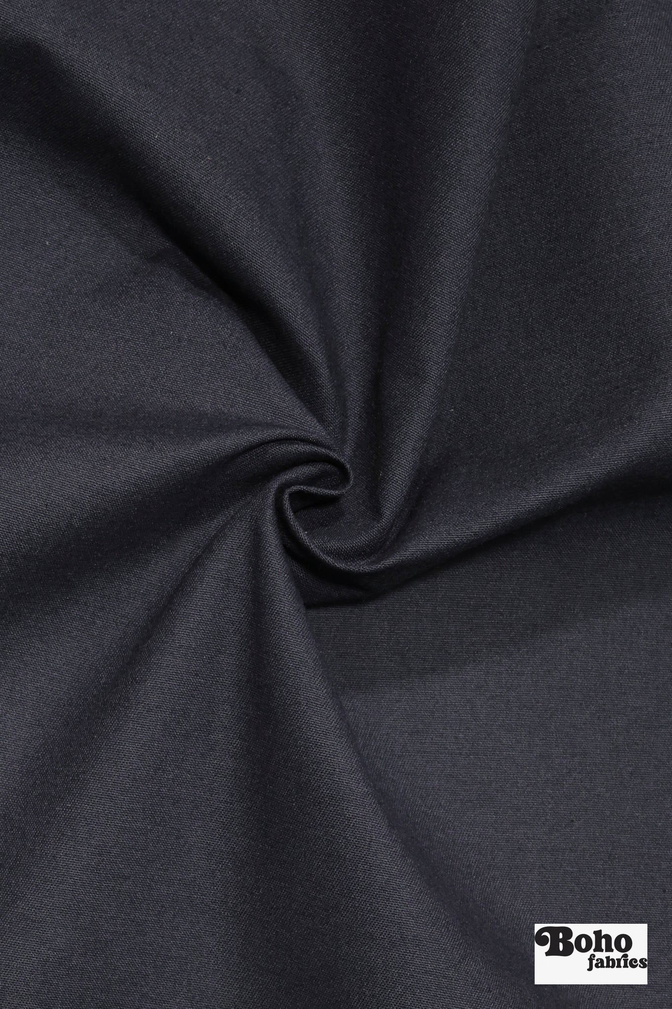 Deep Nautical Blue, Deadstock Cotton Canvas Woven Fabric - Boho Fabrics - Canvas Fabric