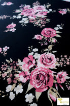 Delacroix Florals on Black - DBP. BPP-311-BLK. - Boho Fabrics