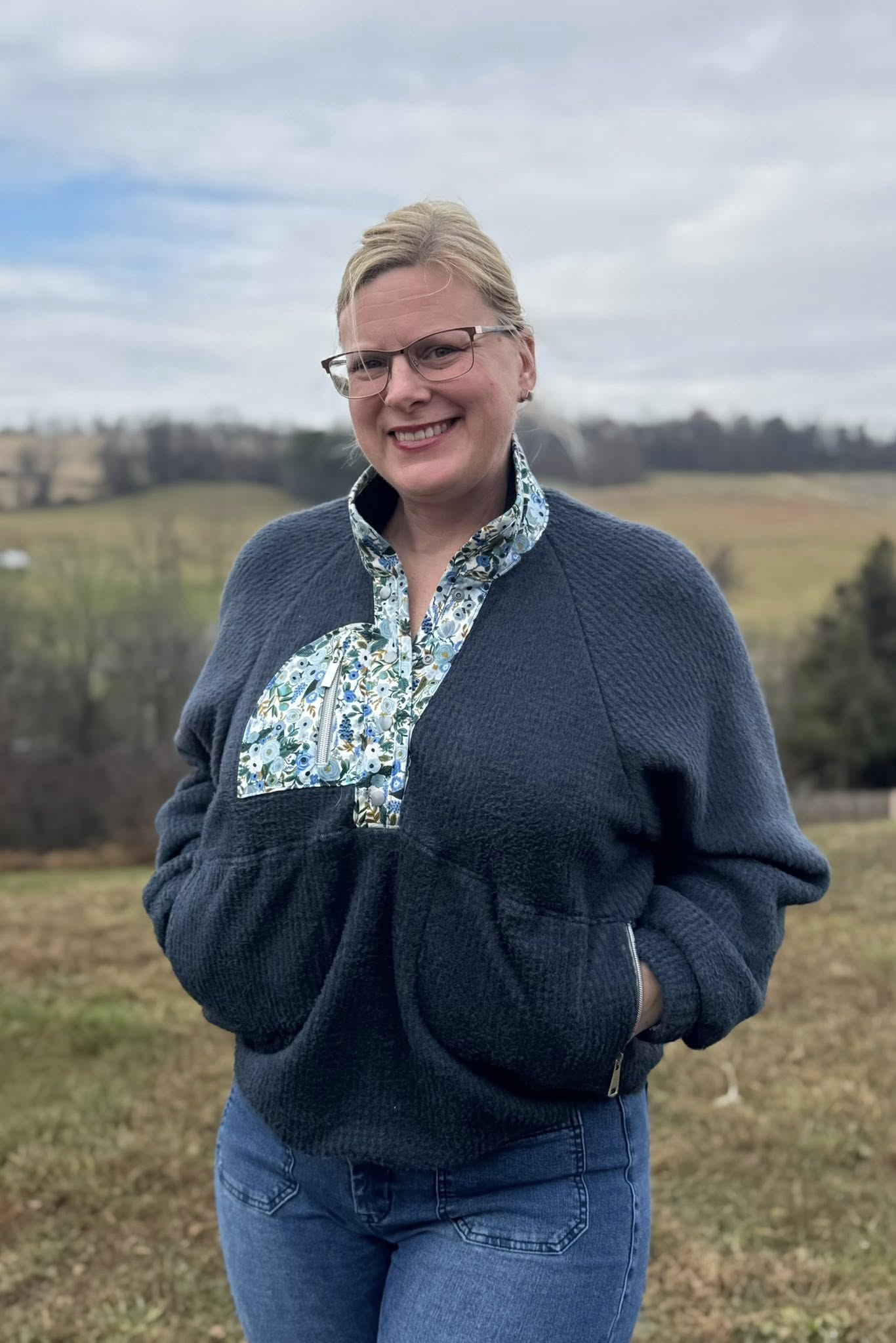 Denim Blue Heather, High Loft Fleece Fabric by Polartec - Boho Fabrics - Performance Fabrics