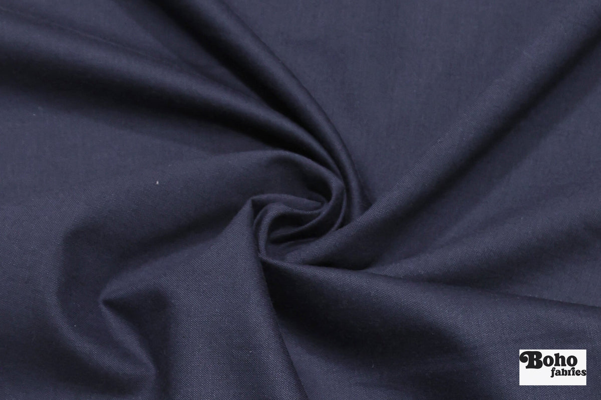 Denim Blue Wool Suiting Woven Fabric - Boho Fabrics - Woven, Fabric