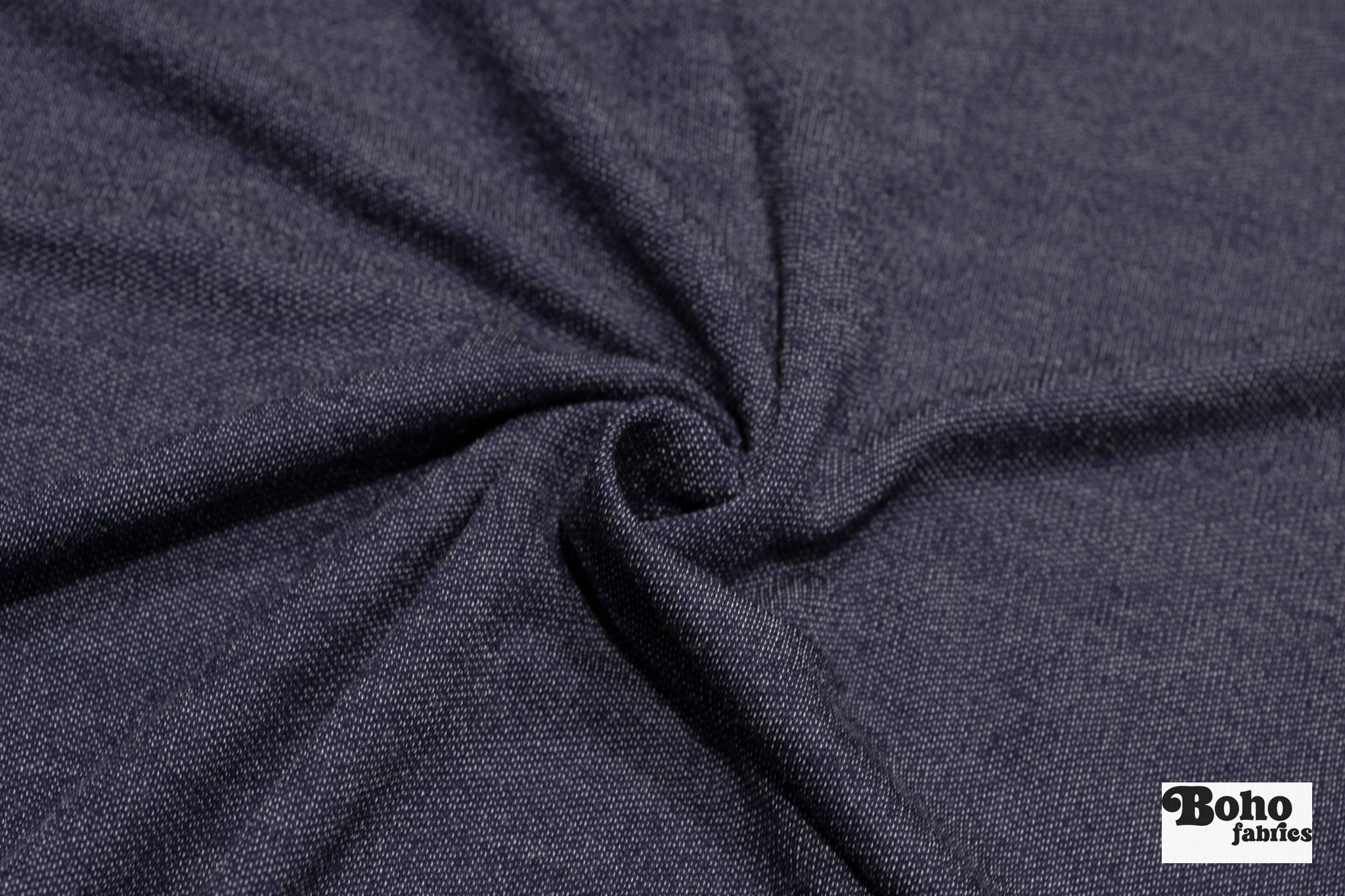 Denim Style French Terry Knit Fabric - Boho Fabrics - French Terry Solid Knit