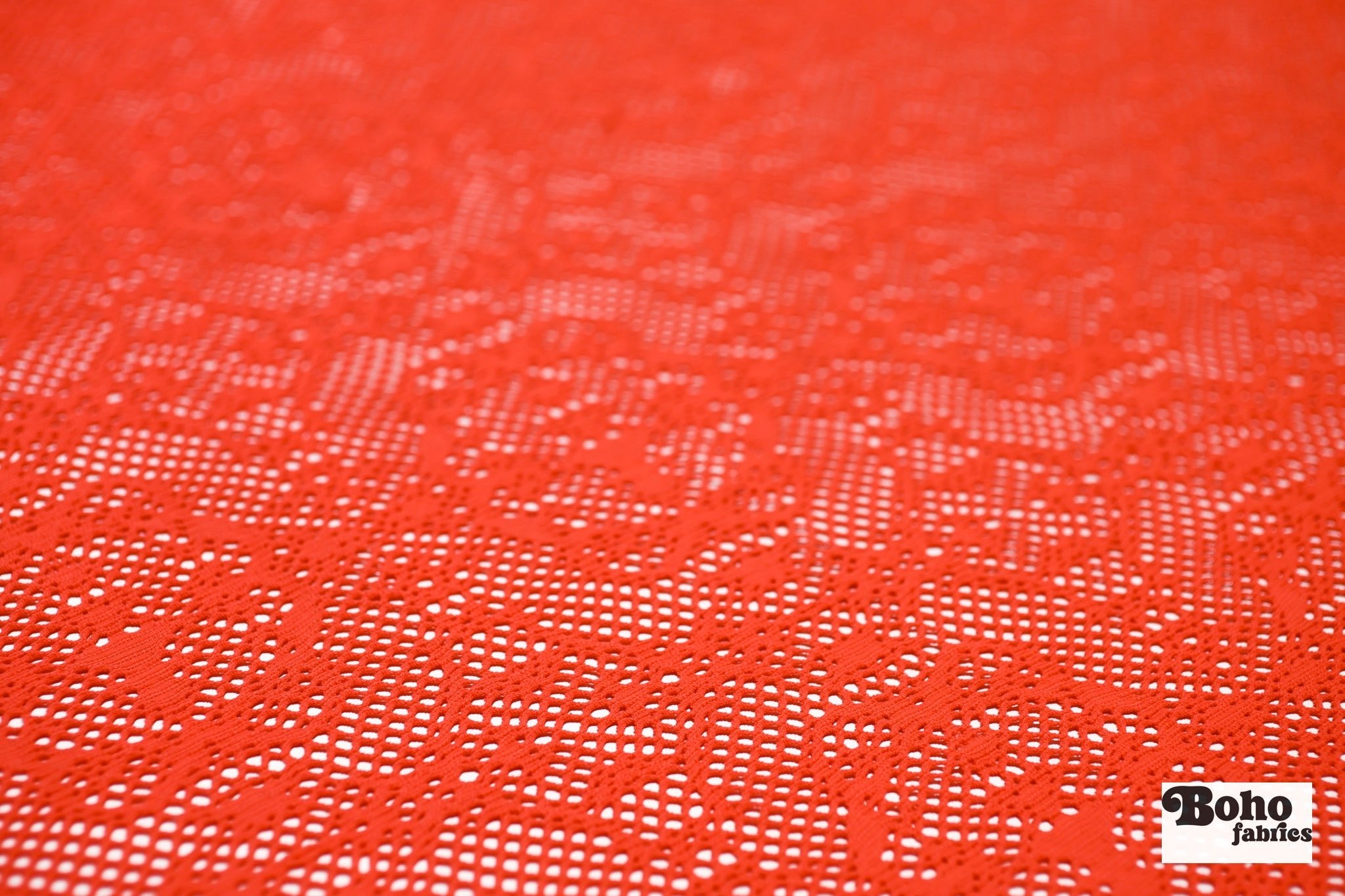 Desert Relic in Burnt Orange, Stretch Lace Fabric - Boho Fabrics - Stretch Lace Fabric