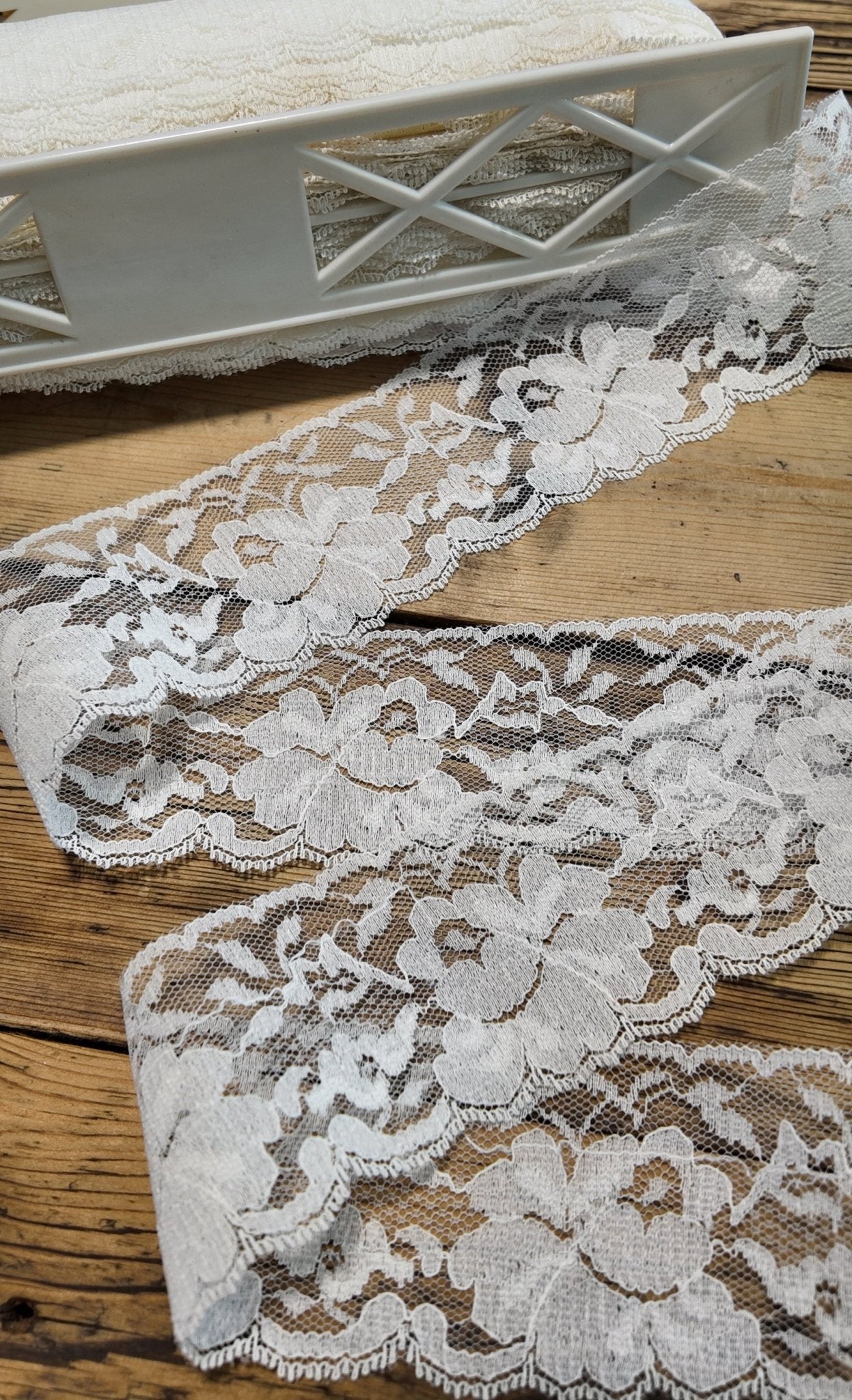 Devotion Ivory Vintage Lace Trim, 2.5” Sold by the Yard (Trim - 102) - Boho Fabrics - Trims